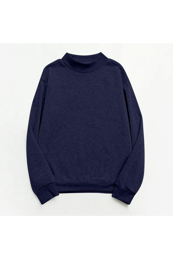 Women Oversized Sweatshirts Mock Neck Pullover Tops Drop Shoulder Long Sleeve Loose Fit Fall Sweatshirts Solid Casual Y2K Sweatshirts, Womens Sweatshirts Under 15 Dollars