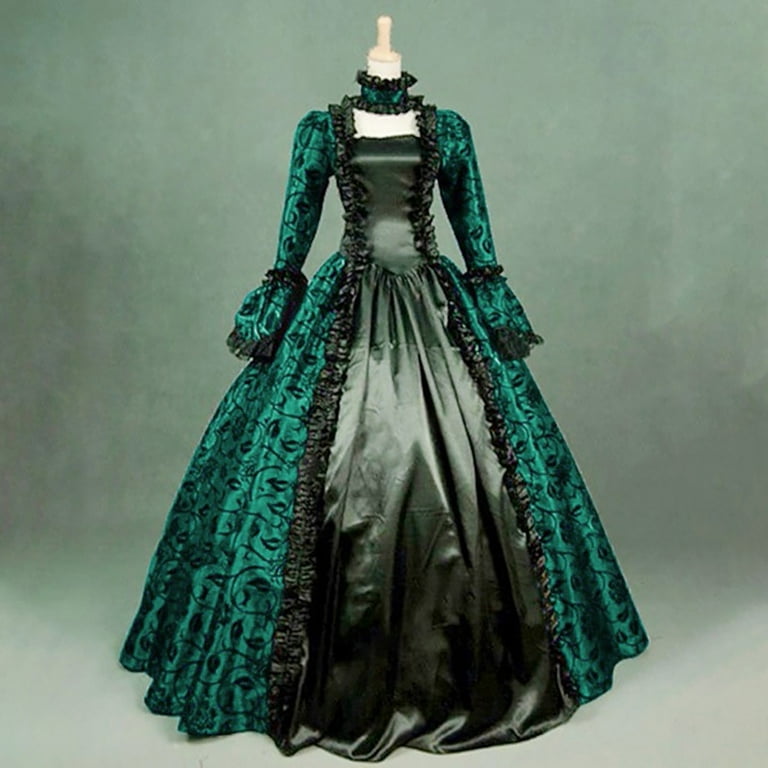 Women's Victorian Dress Flare Sleeve Off Shoulder Renaissance