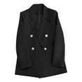 thumbnail image 1 of Meichang Women's Blazers Fall Double Breasted Long Sleeves Blazer Jacket Grace Lapel Open Front Cardigan Basic Solid Color Coat, 1 of 7
