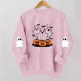 thumbnail image 1 of Meichang Women's Halloween Graphic Sweatshirt Ghost Print Sweatshirts Fall Long Sleeve Crewneck Sweatshirt Vintage Spooky Halloween Pullover, 1 of 5