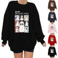 thumbnail image 1 of Meichang Women's Halloween Sweatshirts Oversized Long Sleeve Crew Neck Sweatshirt Cute Spooky Ghost Graphic Sweatshirts Fall Pullover, 1 of 7