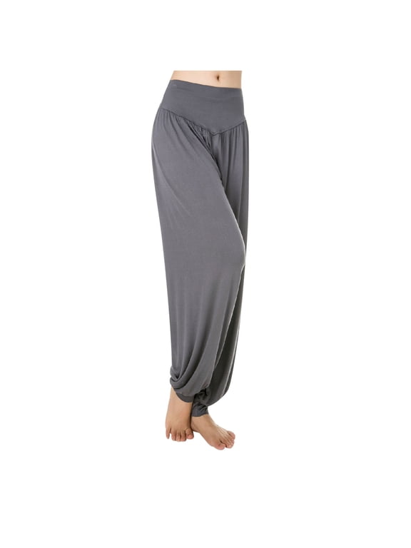 Women's Harem Pants High Waist Yoga Trousers Tummy Control Baggy Comfy Workout Bottoms Running Sport Dance Training Yoga Pant