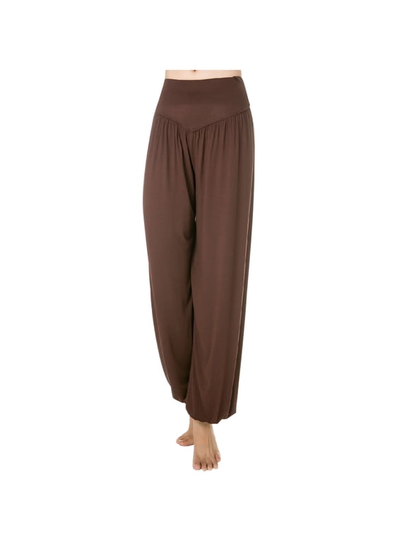Women's Harem Pants High Waist Yoga Trousers Tummy Control Baggy Comfy Workout Bottoms Running Sport Dance Training Yoga Pant