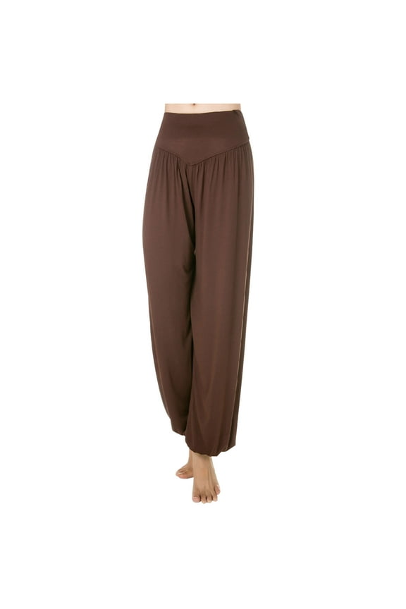 Women's Harem Pants High Waist Yoga Trousers Tummy Control Baggy Comfy Workout Bottoms Running Sport Dance Training Yoga Pant