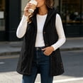 thumbnail image 1 of Meichang Women's Hooded Fuzzy Fleece Vest Open Front Button Down Cardigan Sweater Sleeveless Fleece Sherpa Jacket Coat, 1 of 9