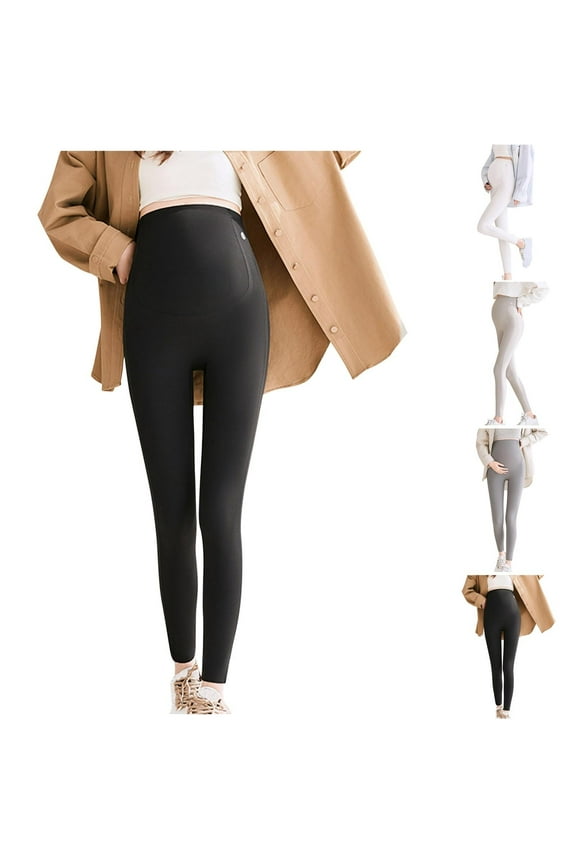 Women's Maternity Leggings Over The Belly Maternity Workout Leggings Stretchy Slim Fit Pregnancy Yoga Leggings