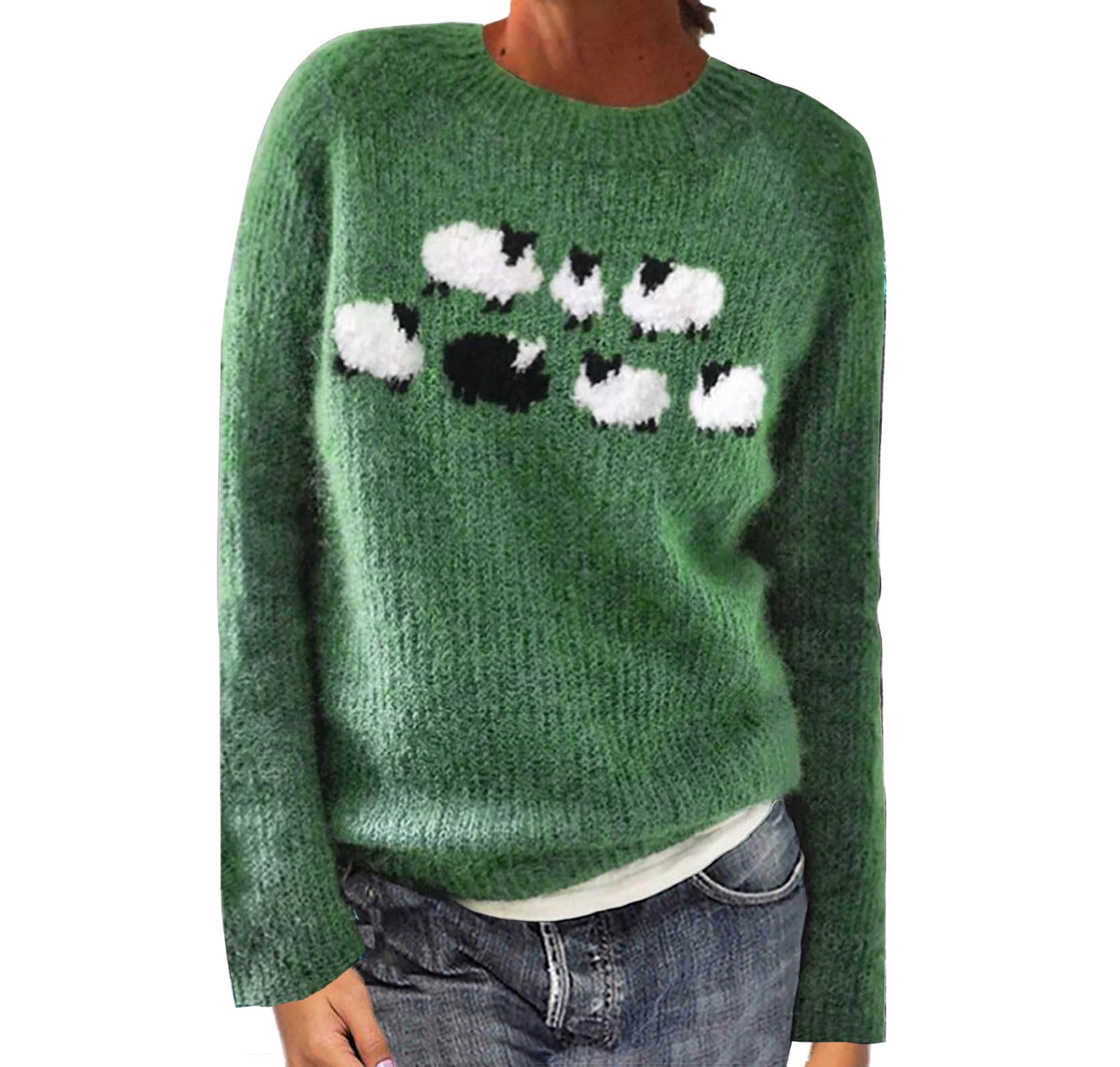 Vintage  Prints Casual Pullover Sweater
