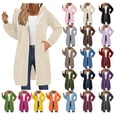 thumbnail image 1 of Meichang Women's Zip Up Hoodies Long Sleeve Long Tunic Sweatshirts Oversized Fleece Casual Fall Hooded Jacket Coat with Pockets, 1 of 9