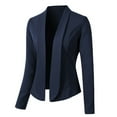 thumbnail image 1 of Meichang Womens Casual Pocketed Office Blazers Open Front Lapel Cardigans Solid Long Sleeve Jacket Work Office Suit Coat, 1 of 4