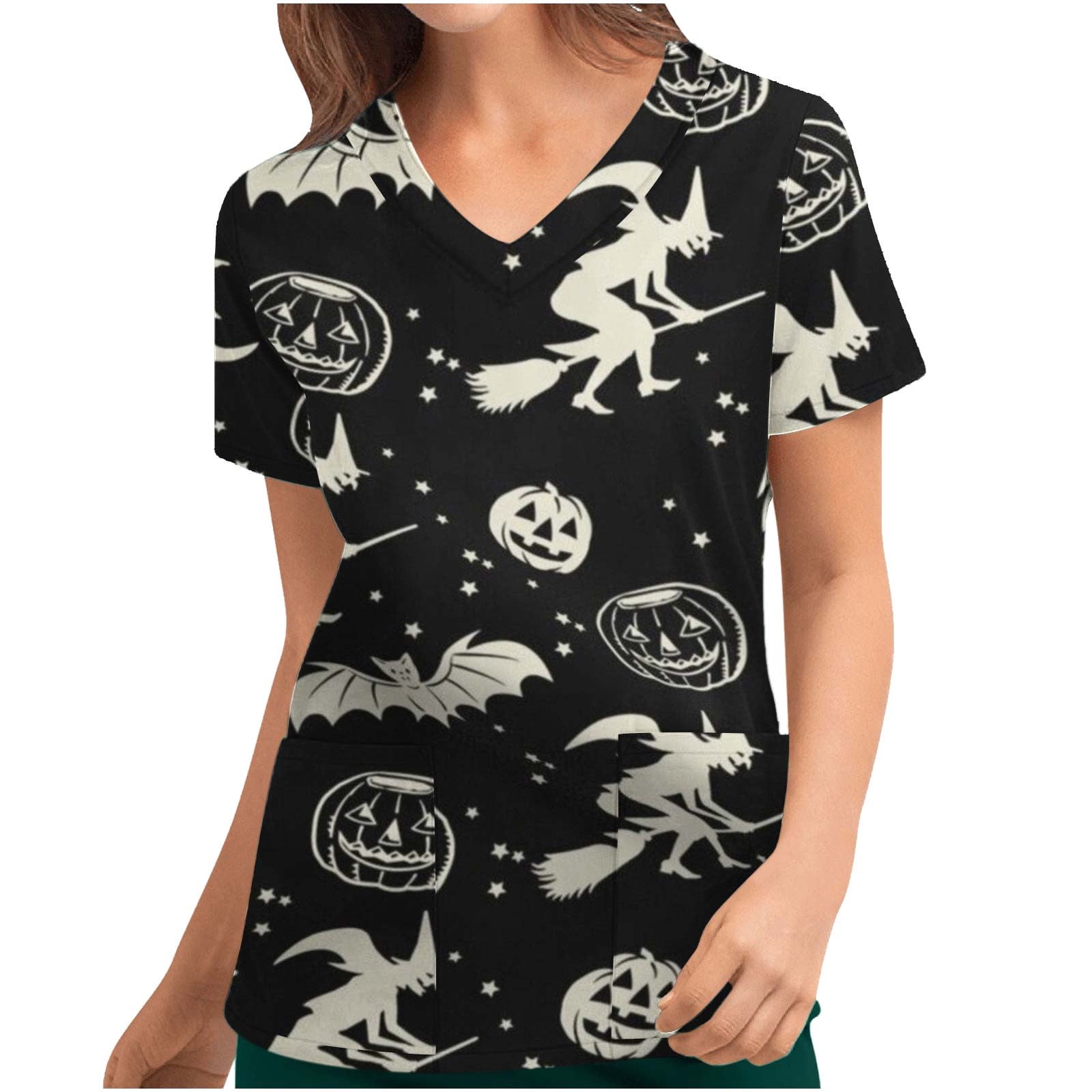 Meichang Womens Halloween Nurse Uniform VNeck Short Sleeve Halloween