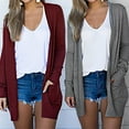 thumbnail image 1 of Meichang Womens Long Cardigan Fall Lightweight Long Sleeve 0pen Front Cardigan with Pockets, 1 of 10