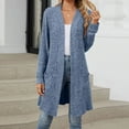 thumbnail image 1 of Meichang Womens Long Cardigan Sweaters Open Front Long Sleeve Ribbed Knit Cardigan Fall Soft Slim Fit Dressy Cardigans Outwear Top with Pockets, 1 of 8