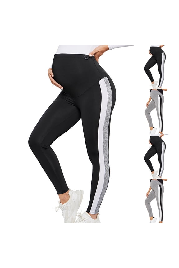 Womens Maternity Leggings Over The Belly Maternity Yoga Pants Soft Stretchy Tights Workout Pregnancy Leggings