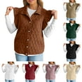 thumbnail image 1 of Meichang Womens Puffer Vests Ruffle Sleeveless Lightweight Quilted Vest Casual Button Down Fall Winter Padded Gilets Coats, 1 of 10