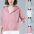 thumbnail image 1 of Meichang Womens Upf 50+ Sun Protection Hoodie Jacket Summer Full Zip Loose Rash Guard Sun Hoodie Quick Dry Long Sleeve Lightweight Jackets Sun Shirt with Pocket, 1 of 6