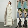 thumbnail image 1 of Meichang Womens Winter Coats with Detachable Hooded Long Puffer Coats Classic Solid Zip Up Side Slit Hem Outerwear Warm Thickened Long Down Jackets with Pockets, 1 of 5