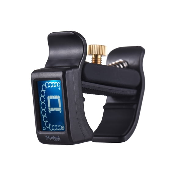 Meideal 2-in-1 Rechargeable Digital Guitar Tuner Clip On with Chromatic Backlight LED Screen, Flexible Silicone Clip String Breakage Prevention Device for Ukulele, Violin, Bass