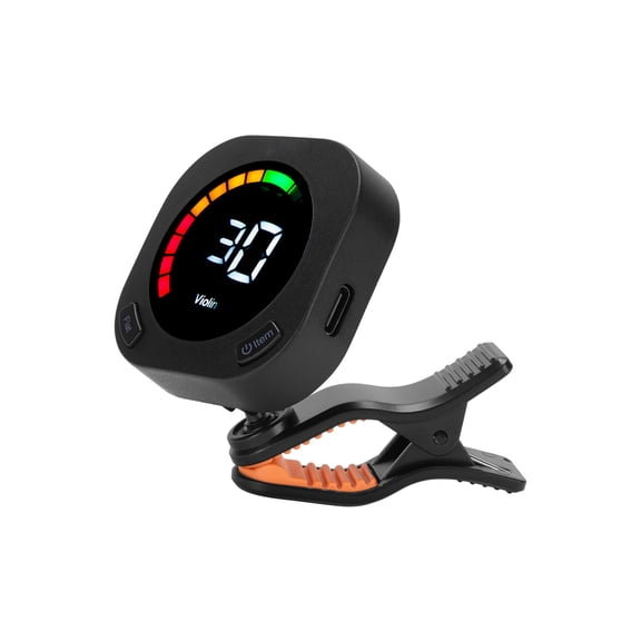 Meideal MT30 Chromatic Guitar Tuner Clip On for Bass Violin Ukulele Portable Rechargeable Color Screen 360 Degree Rotatable Black