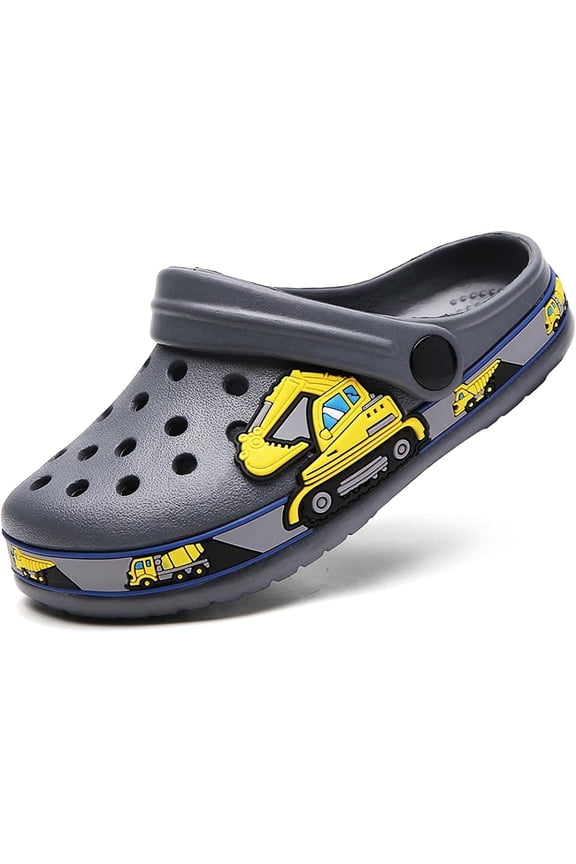 Kids Cartoon Clogs Slippers for Boys Girls, Toddler Slip On Lightweight Beach Pool Sandals, Indoor Outdoor Summer Shoes