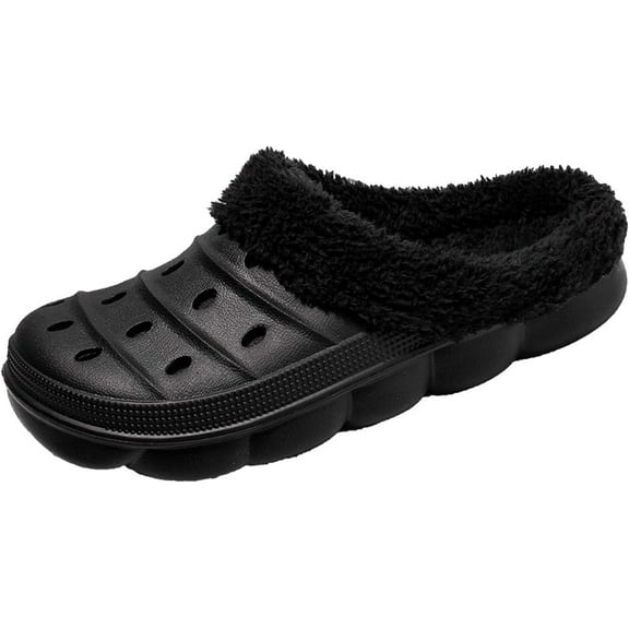 Meidiastra Women’s Mens Fur Lined Clogs Slipper Lightweight Waterproof House Slippers