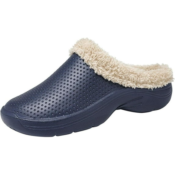 Meidiastra Women’s Mens Fur Lined Clogs Slipper Lightweight Waterproof House Slippers