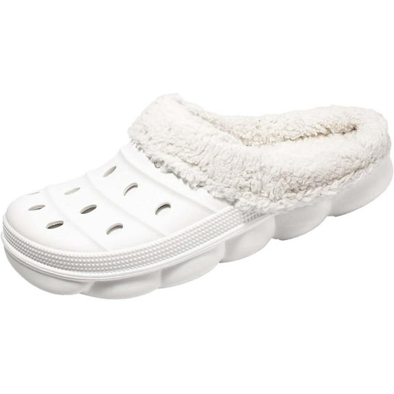 Meidiastra Women’s Mens Fur Lined Clogs Slipper Lightweight Waterproof House Slippers