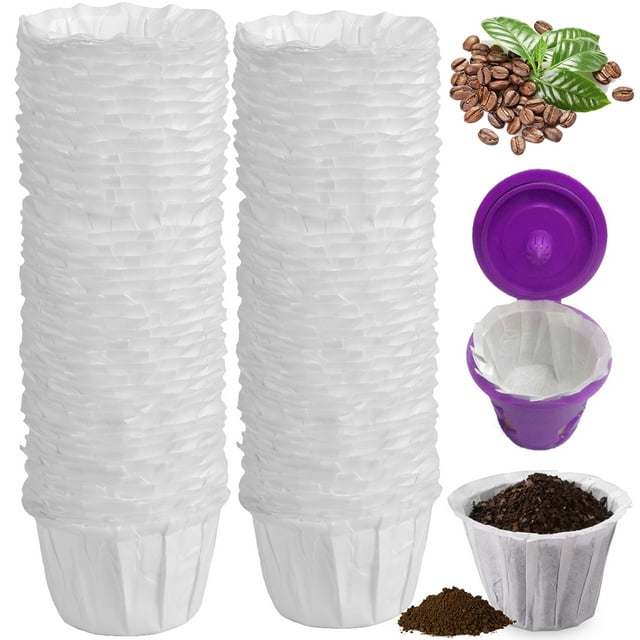 Meidiya 100pcs Disposable Coffee Paper Filters, Keurig K Cup Paper Filters for Keurig Single