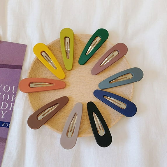 Designice Meidiya 10Pcs Set Snap Hair Clips for Women Girls Long No Slip Metal Hair Clips Snap Hair Barrettes Hairpins for Thick Hair Mixed color