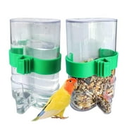 Meidiya 2Pcs Bird Water Dispensers,No Mess Parrot Feeder Parakeet Waterer Cockatiel Cage Accessories,Automatic Feeding for Budgies Finch Canaries Lovebirds