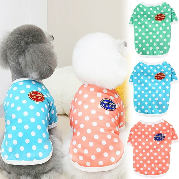 Meidiya 3 Packs Pet Shirts Puppy Dot Shirts Pet T-shirt Dog Sweatshirt Cute Dog Clothing Dog Pullover Soft Breathable Shirt Cozy Costume for Small Pet Dogs Apparel