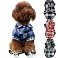 thumbnail image 1 of Meidiya 3 Packs Plaid Dog Shirt Clothes Dog T-shirt Outfit Soft Cute Dog Coat Clothes for Small Dogs Puppy Casual Spring Summer Costumes, 1 of 7