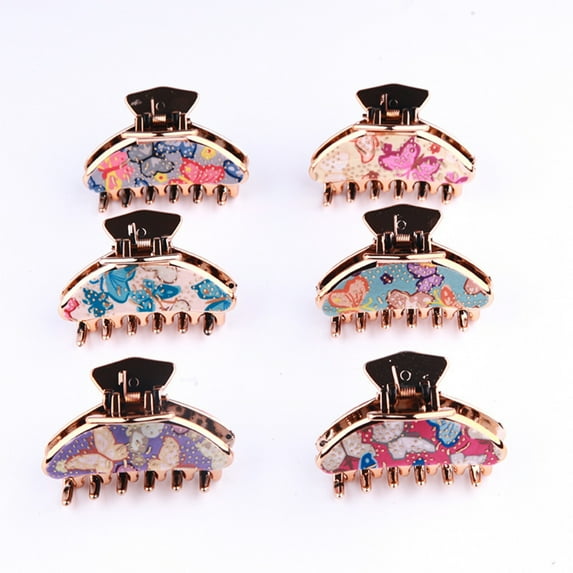 Meidiya 3Pcs/Set Medium Butterflies Hair Clips For Women Thick Hair Nonslip Hair Claw Clips For Thin Hair,Celluloid Tortoise Jaw Clips Hair Clutcher Ponytail Holder Accessory