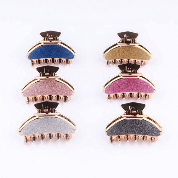 Meidiya 3Pcs/Set Medium Matte Hair Clips For Women Thick Hair Nonslip Hair Claw Clips For Thin Hair,Celluloid Tortoise Jaw Clips Hair Clutcher Ponytail Holder Accessory