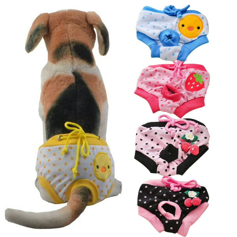 Meidiya 5Pcs Washable Dog Diapers,Reusable Diapers for Dogs Pets,Highly  Absorbent Dog Period Panties,Leakproof Dog Sanitary Pants with Drawstring 