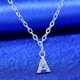 thumbnail image 1 of Meidiya 925 Sterling Silver Initial Alphabet Rhinestone Letters Pendant Necklace from A-Z,Best Gift for Woman Men and Birthday Great for Personalized and Custom Name Necklace, 1 of 8
