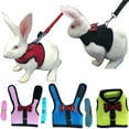 thumbnail image 1 of Meidiya Adjustable Rabbit Harness Leash Set,Harness Leash for Pet Safety Walk Running Jogging,Soft Harness with Elastic Leash for Bunny Ferret and Other Small Pet Animals, 1 of 8