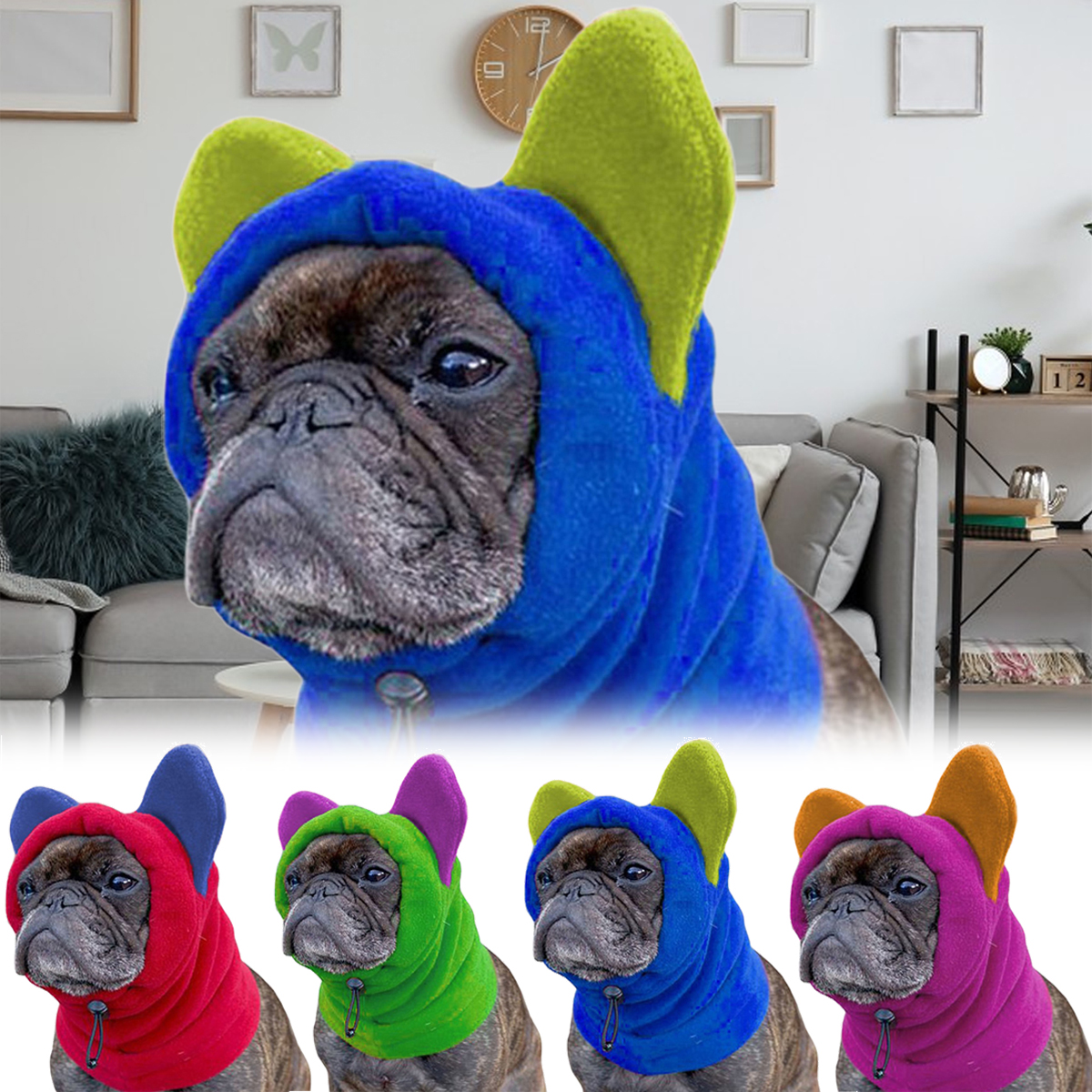 Meidiya Adorable Adjustable Pet Funny Hat Quiet Dog Ear Muffs,Knitted Hat Pet Cap Winter Warm