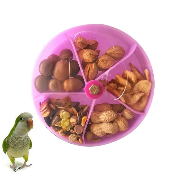 Meidiya Bird Feeding Device Toy,Bird Creative Foraging System Wheel Seed Food Ball Rotate Training Toy for Small and Medium Parrots Parakeet Cockatiel Conure