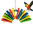 thumbnail image 1 of Meidiya Bird Parrot Chewing Sticks Toys,Hanging Multicolored Natural Wooden Blocks Suggested for Conures,Parakeets,Cockatiels,Lovebirds and Other Birds, 1 of 7