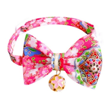 Meidiya Breakaway Cat Collar with Bow Tie and Cute Bell,Multiple Patterns Adjustable Safety Collars for Girl Boy Male Female Cats Kitten & Dogs