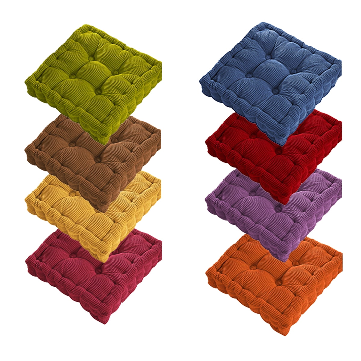 Meidiya Soft Cotton Square Floor Pillows, Colorful Yoga Meditation ...