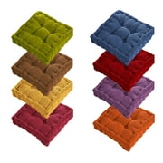 Meidiya Colorful Square Floor Seat Pillows Cushions Soft Cotton Plain Yoga Meditation Pouf Tatami Floor Pillow Cushion for Living Room Adults & Kids