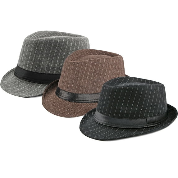 Meidiya Cotton Blended Fedora Hat for Men Fashion Retro Fedora Hats Panama Hat Chapeau Bowler Hats Cap for Outdoor