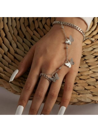 Handmade Five Finger Chain Rings | Adjustable Chain Linked Cuff Rings