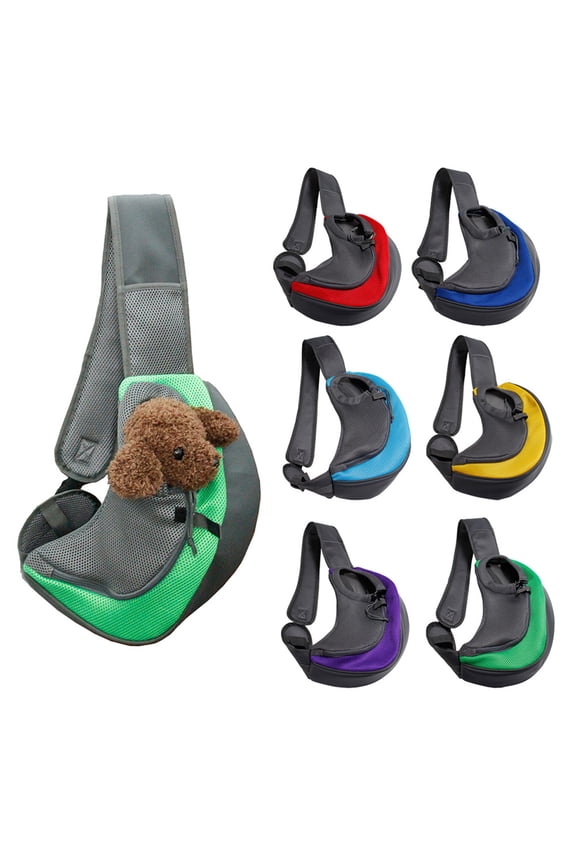 Dog Cat Sling Carrier,Mesh Hands Free Single Shoulder Sling Bag Puppy Pet Travel Carrier Pouch