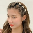 thumbnail image 1 of Meidiya Hair Headbands Fashion Double Bangs Hairstyle Hairpin Headband Double Layer Twist Plait Braided Headband Elegant Flower Clips Chic Pearl for Women Girl, 1 of 8