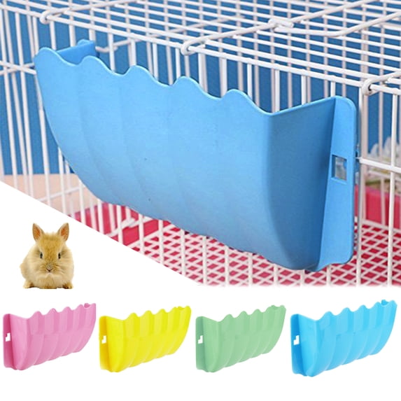 Meidiya Hanging Feeder for Rabbits Guinea Pigs and Chinchillas Durable Small Pets Crate Cage Grass Feeder Plastic Grass Holder Rack