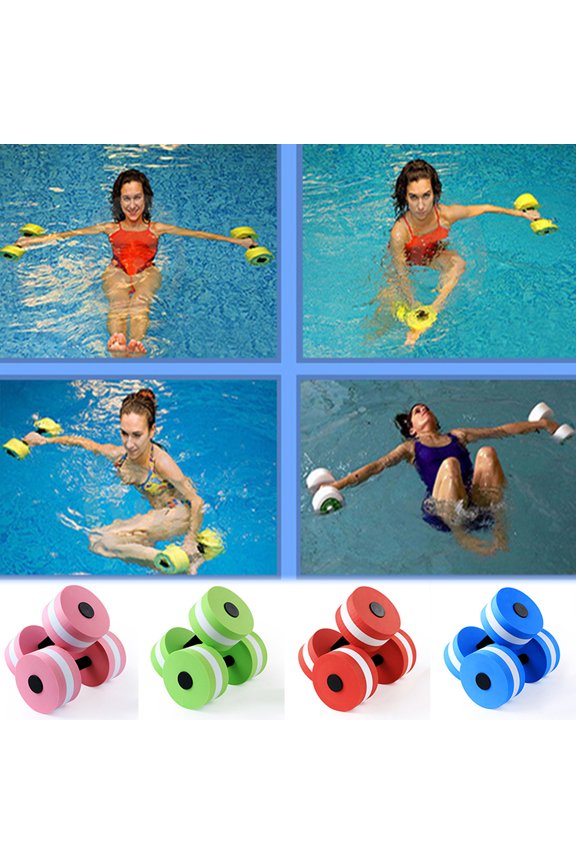 High-Density EVA-Foam Dumbbell,Lightweight Water Dumbbell Sports Swimming Pool Exercise Non-Slip Dumbbell Yoga Sports Goods