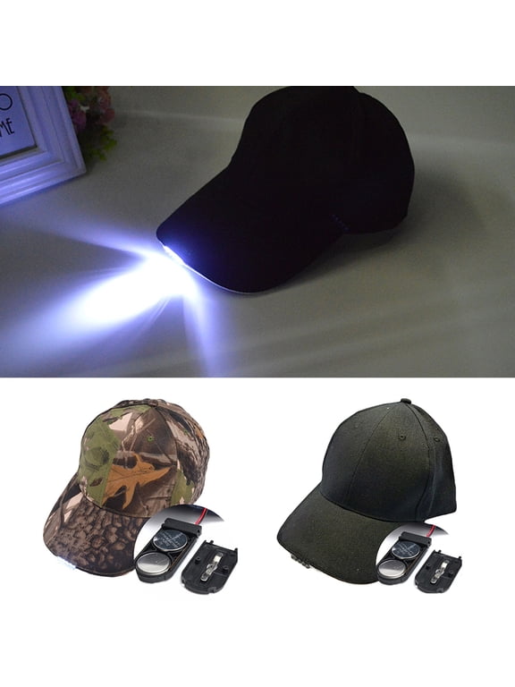LED Headlamps Hat - Unisex Baseball Cap with Flashlight Hands Free Lighted Hat for Running Hunting Fishing Camping Hiking Jogging