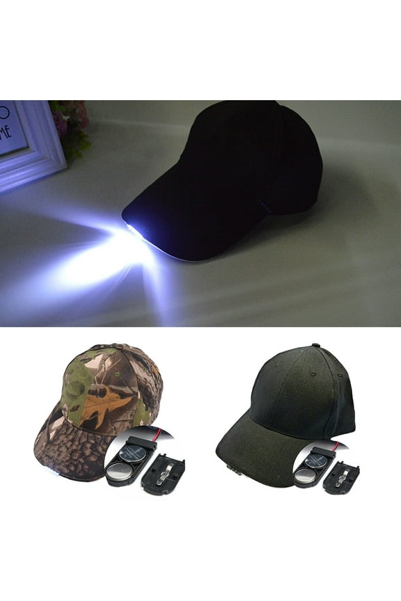 LED Headlamps Hat - Unisex Baseball Cap with Flashlight Hands Free Lighted Hat for Running Hunting Fishing Camping Hiking Jogging